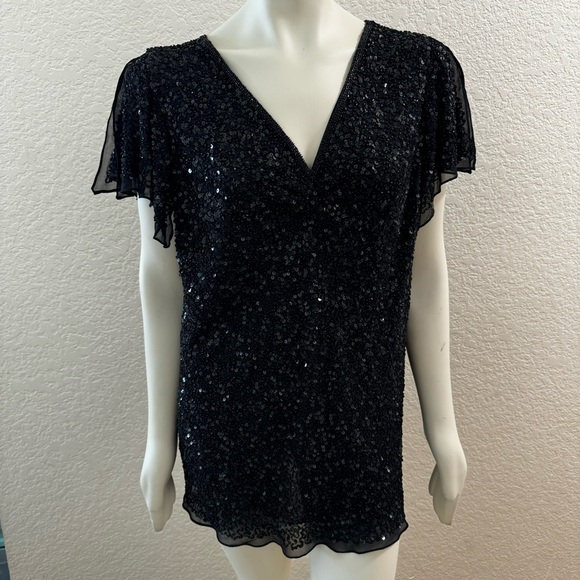 Adrianna papell beaded sequin plus size cocktail dress nwot - Picture 1 of 8
